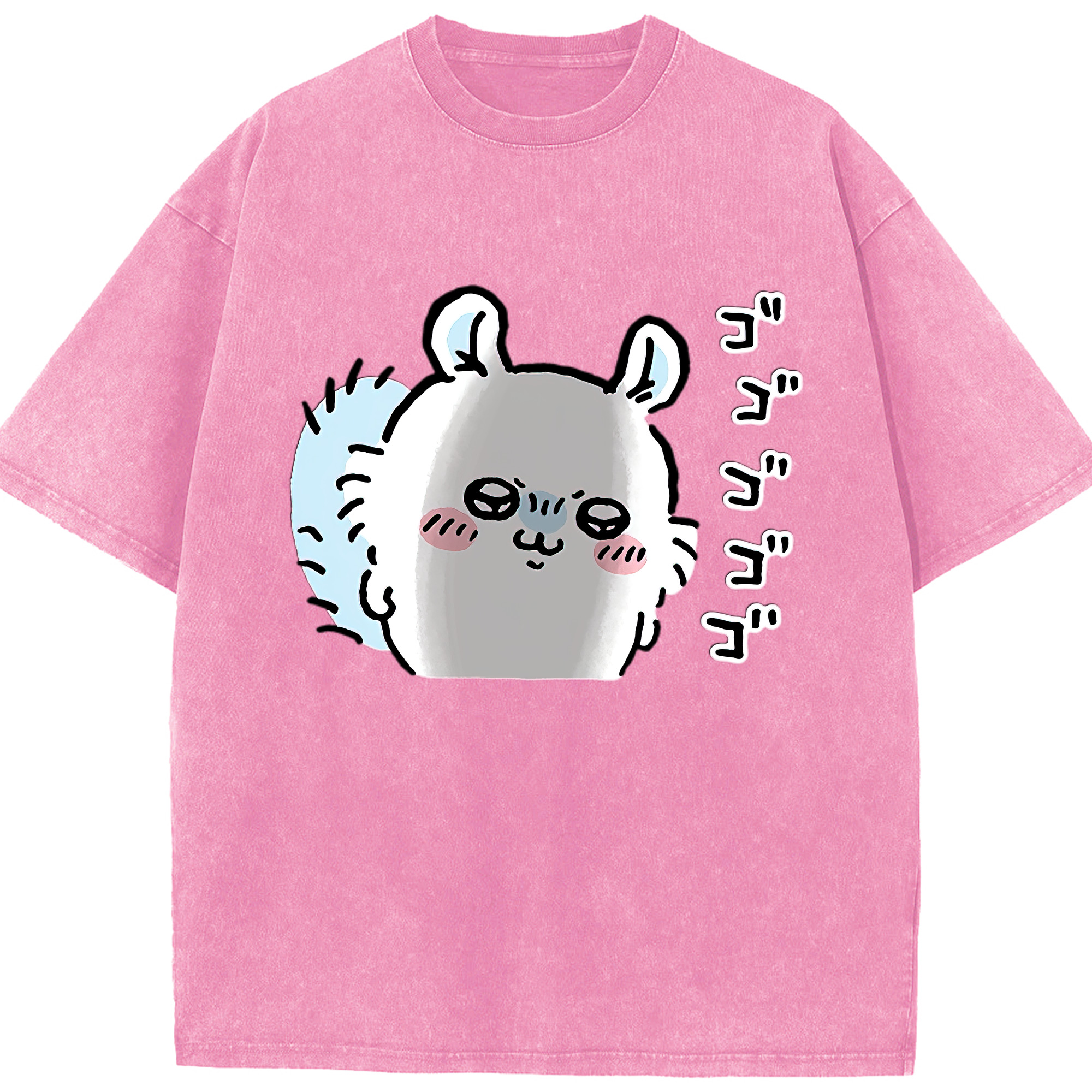 （画像用） ちいかわ モモンガ Chii-kawa Momonga 綿100% ヴィンテージ風 半袖Tシャツ（フロントプリント）